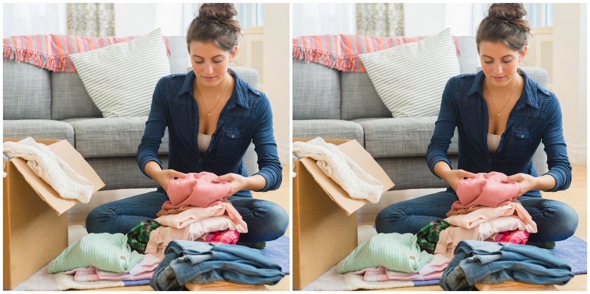 woman practicing home organization woman practicing home organization