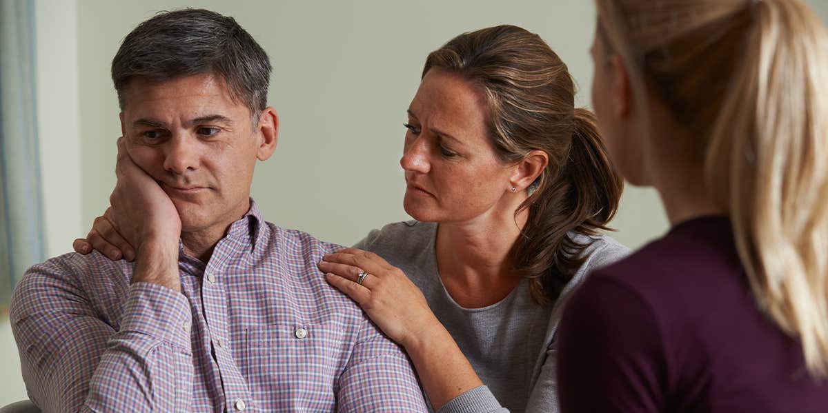 Our Marriage Therapist Fired Us couple in marriage counseling