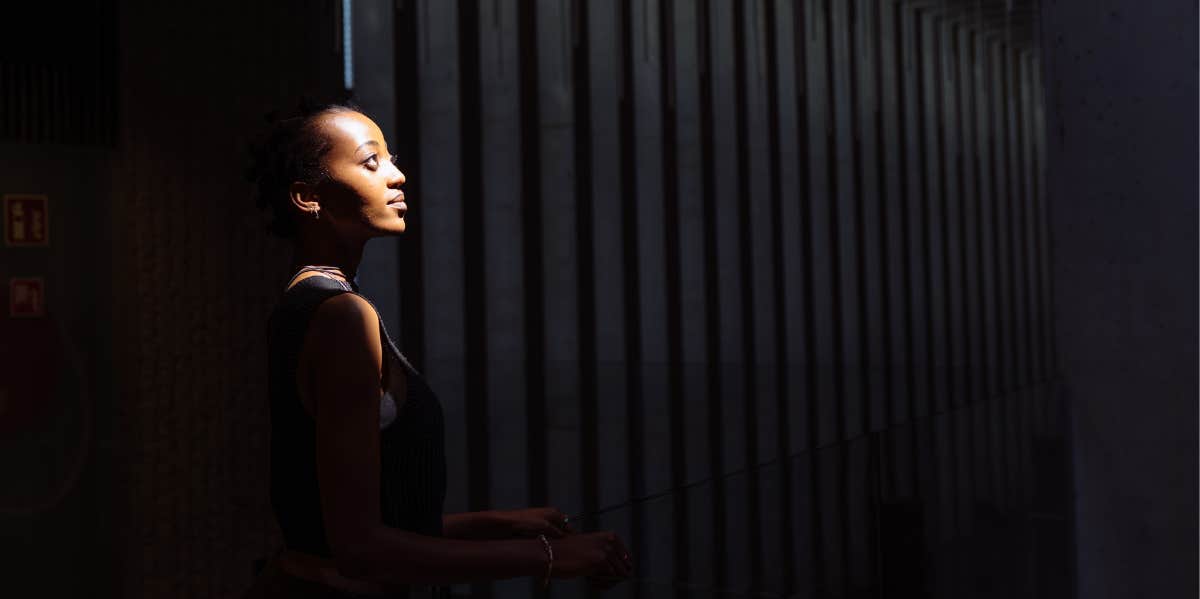 Our Marriage Therapist Told Me To Be More Affectionate With My Abusive Husband woman in dark