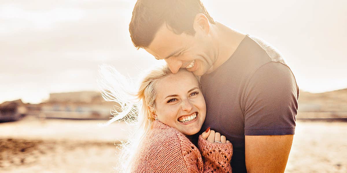 sweet couple in the sunlight