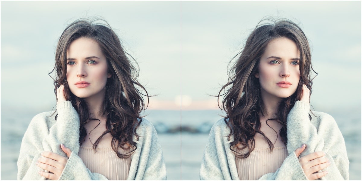 overcoming setbacks mirrored image of windswept woman