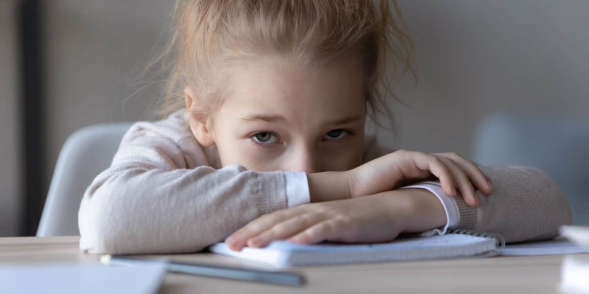 girl at desk