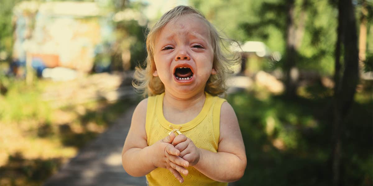 Parenthood: I Feel Like My Second Child Is Being Cheated crying toddler