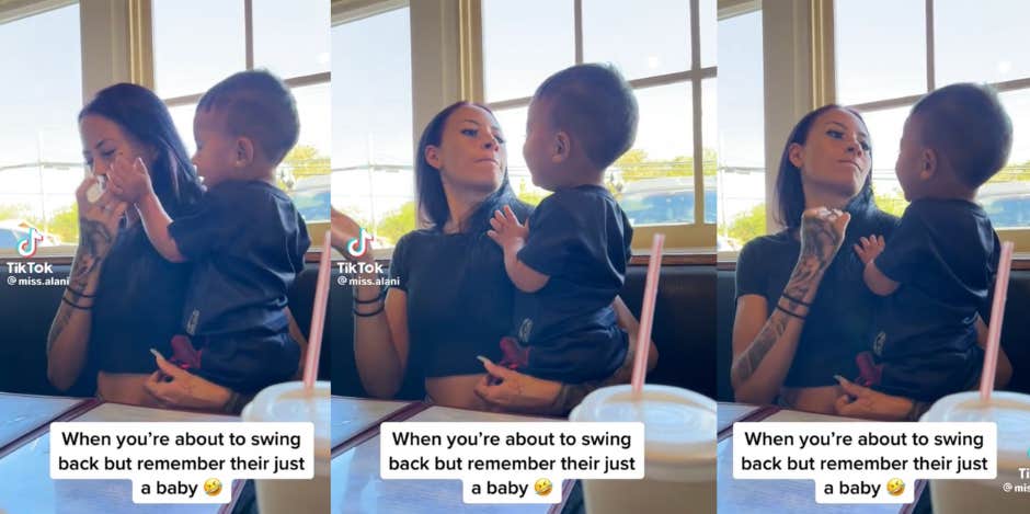 Parenting Coach Explains How To Use Gentle Parenting When Your Toddler Hits You Mom's TikTok of her reaction to toddler hitting her