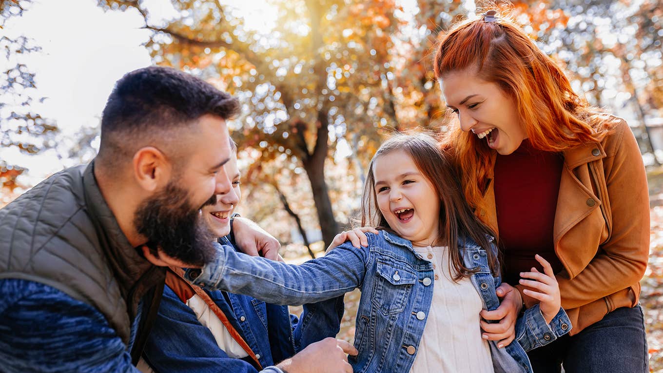 parents playing with kids