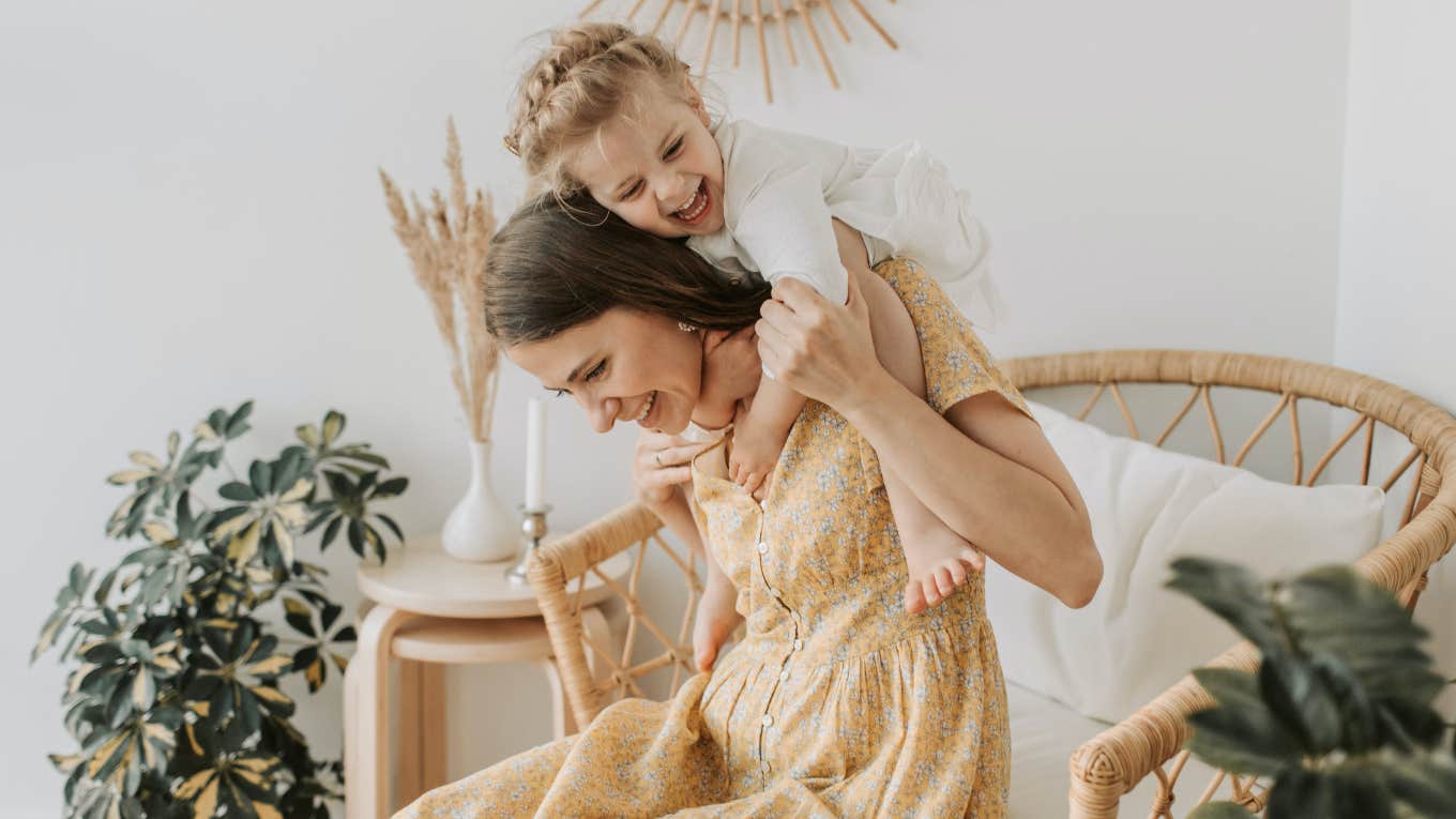 woman taking care of a child