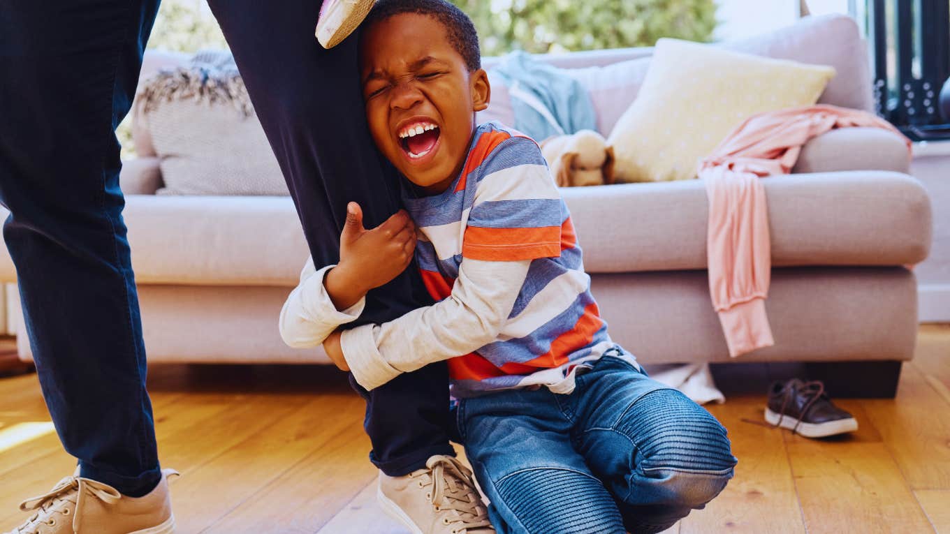 child throwing a tantrum