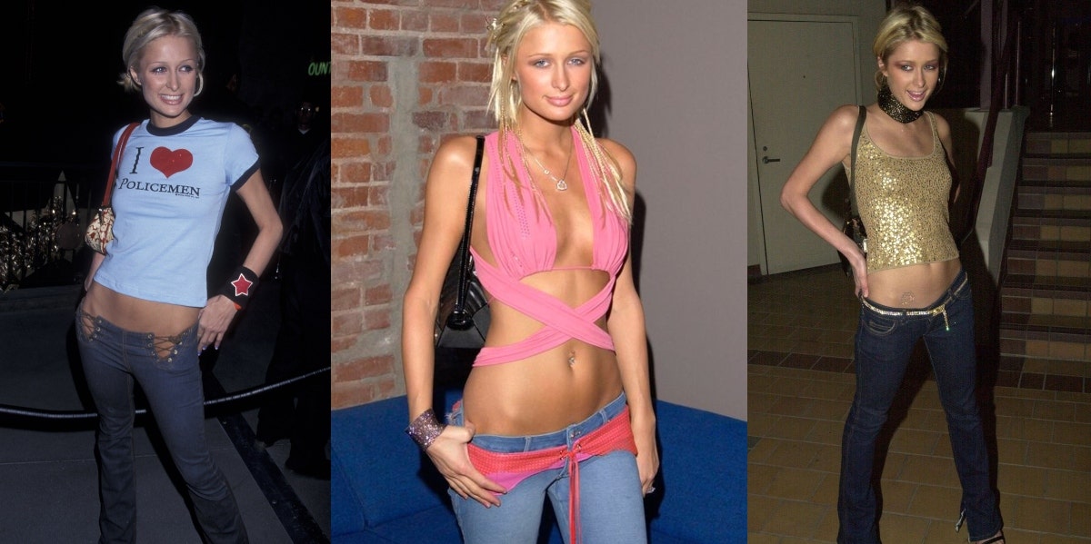 Paris Hilton in early 2000s low rise jeans