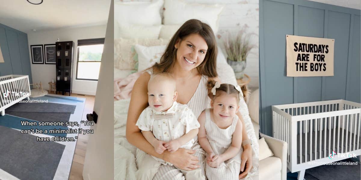 A Mom Was Accused Of Trying To 'Raise A Frat Boy' After She Shares Her Baby's Nursery Decor Amanda Stein and her children and nursery