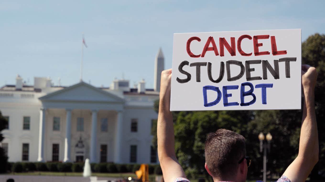 student debt protest
