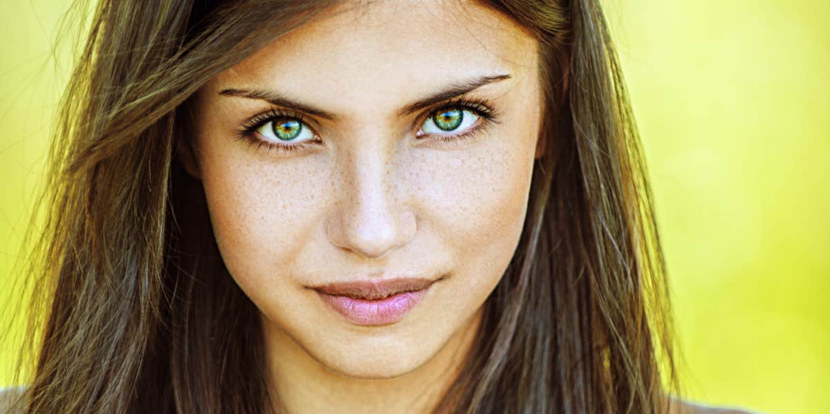 woman with green eyes