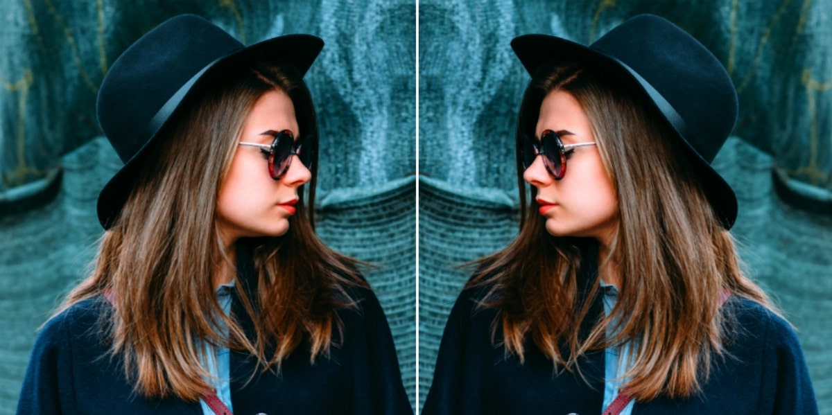 perfectionist personality type mirrored image of perfectionist woman in a hat