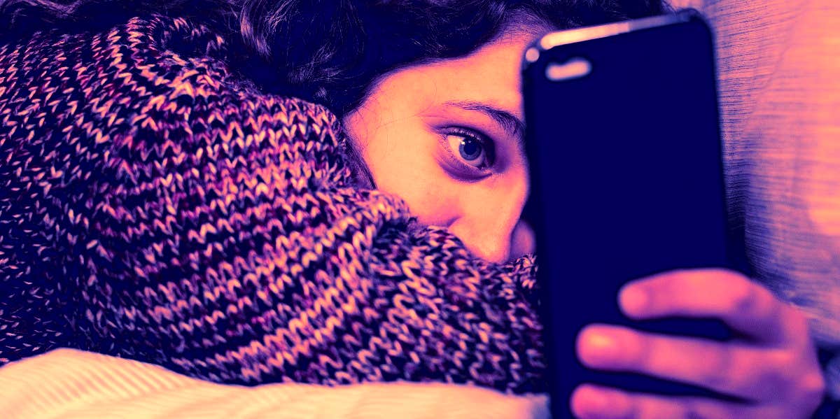 Why TikTokers Are Deleting Period Tracking Apps Due To Privacy Concerns woman worried about privacy on period tracking apps