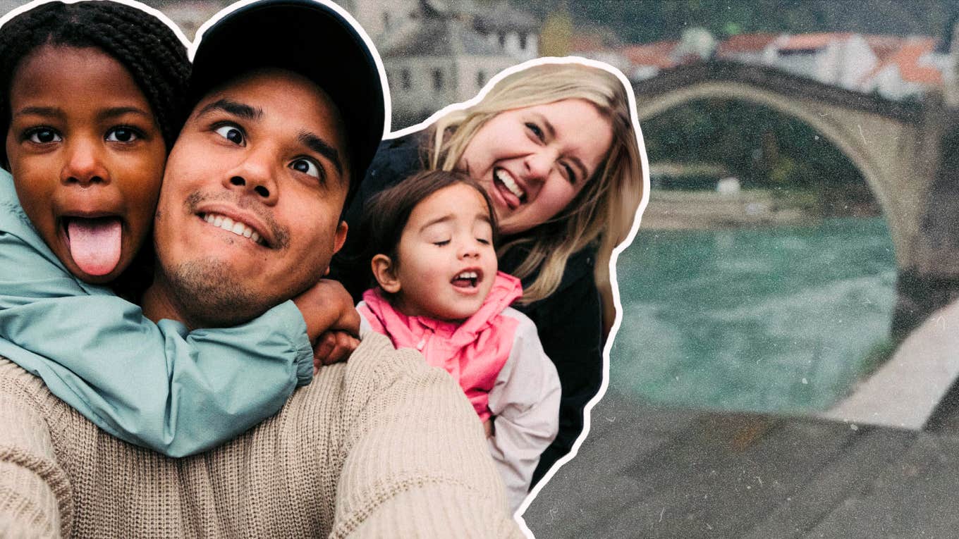 Personality Traits Of Happy Kids (Who Grow Into Successful Adults) Family embracing the silly side of themselves and children