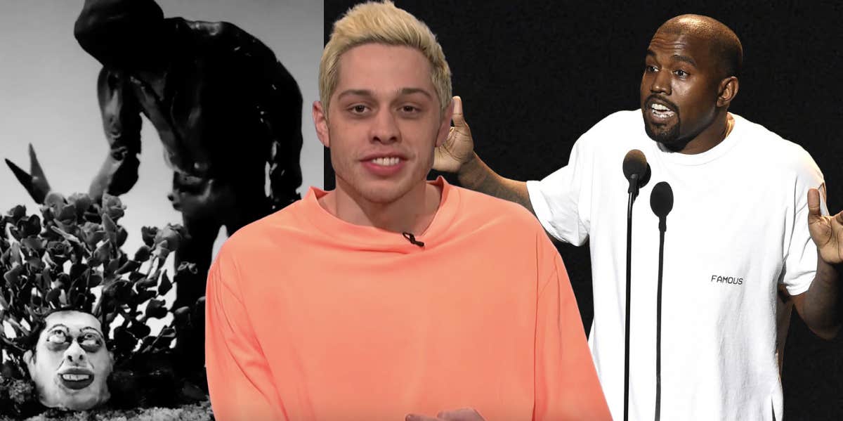 Kanye West and Pete Davidson