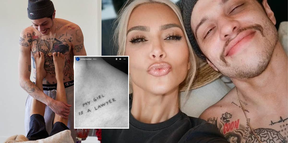 Fans Spot Proof That Pete Davidson Is Getting His Kim Kardashian Tattoo Removed Pete Davidson tattoos, Kim Kardashian