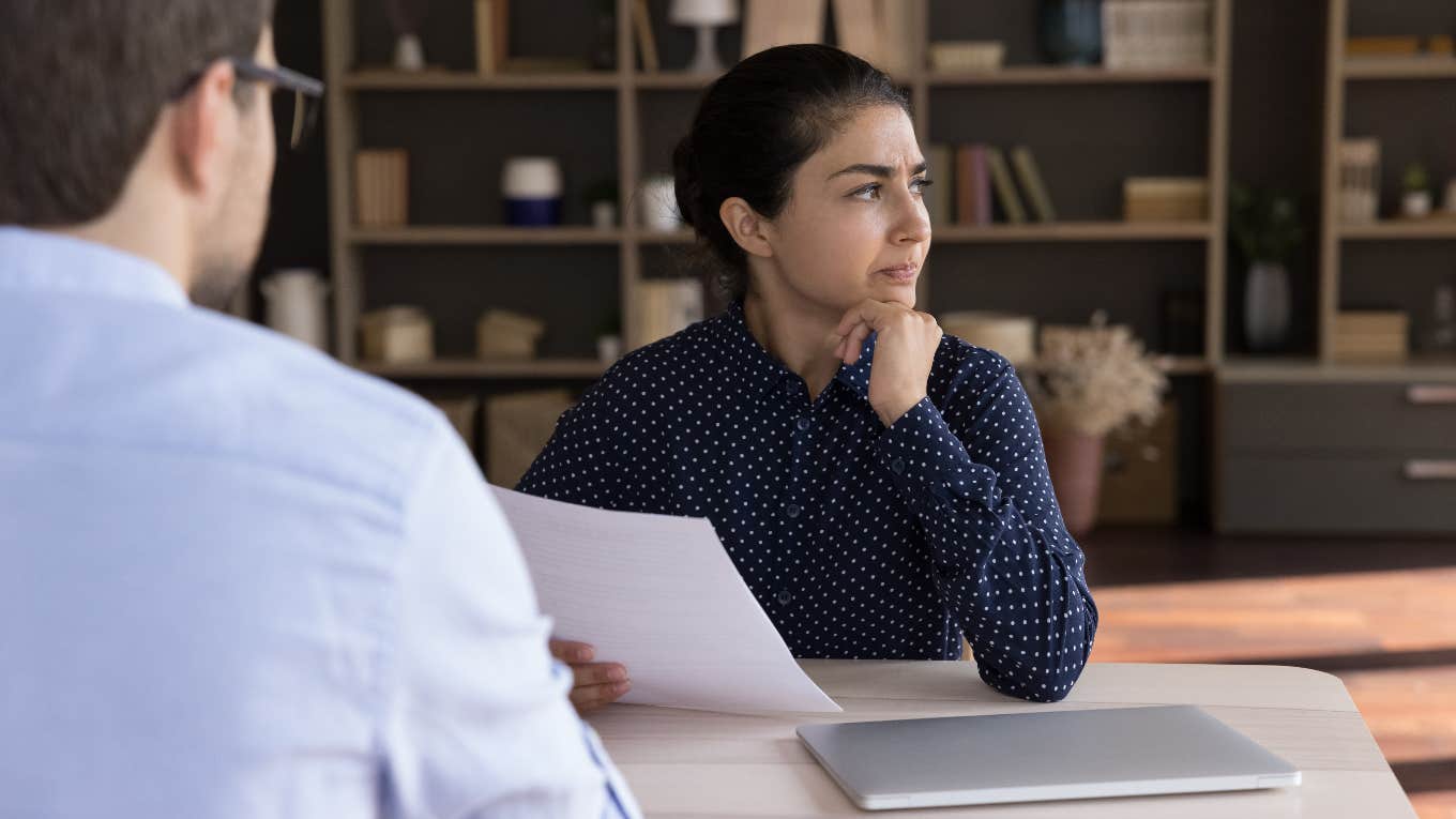 Pharmacist Tells Her Sister To Turn Down A $55K Job Offer woman unhappy with job offer