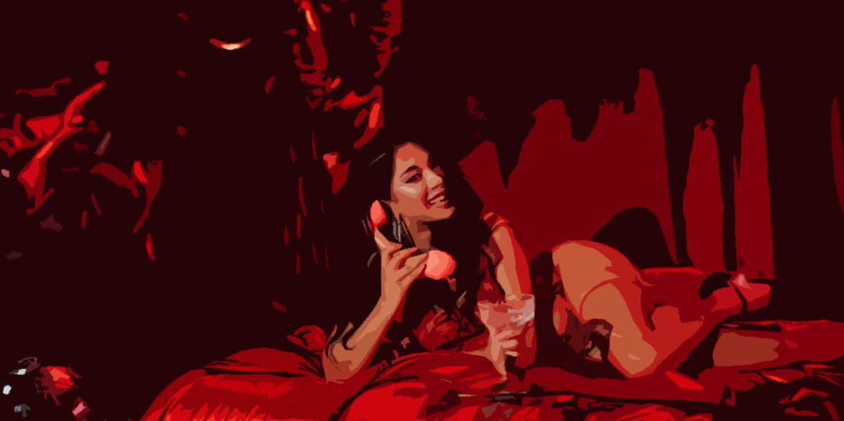 Lonely Confessions Of A Phone Sex Operator woman in lingerie on the phone
