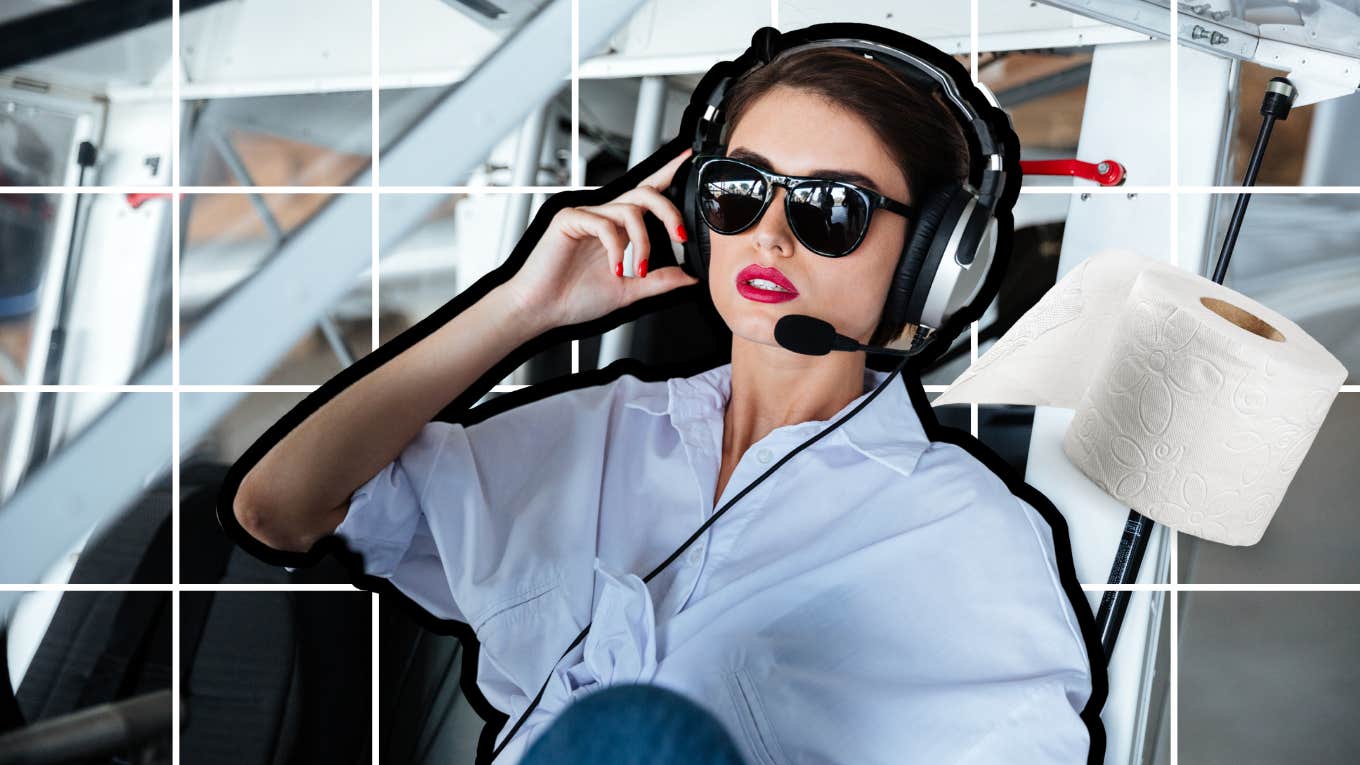 Pilot Explains How She Plans Bathroom Breaks While She's On A Flight female pilot explaining how she uses the restroom mind flight