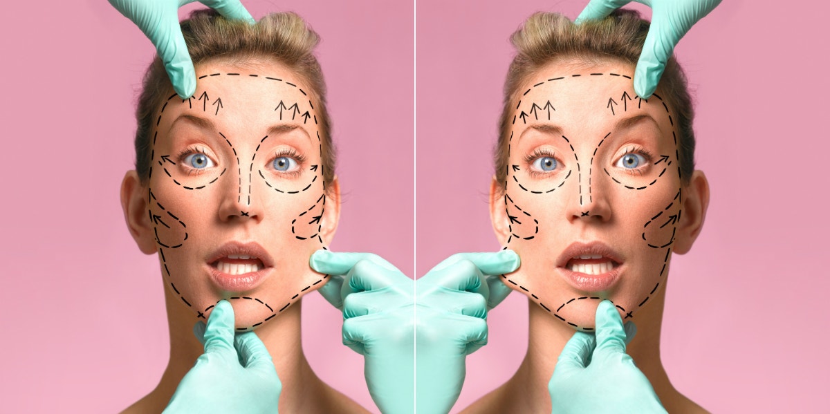 woman considering plastic surgery