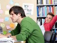 man ignoring woman