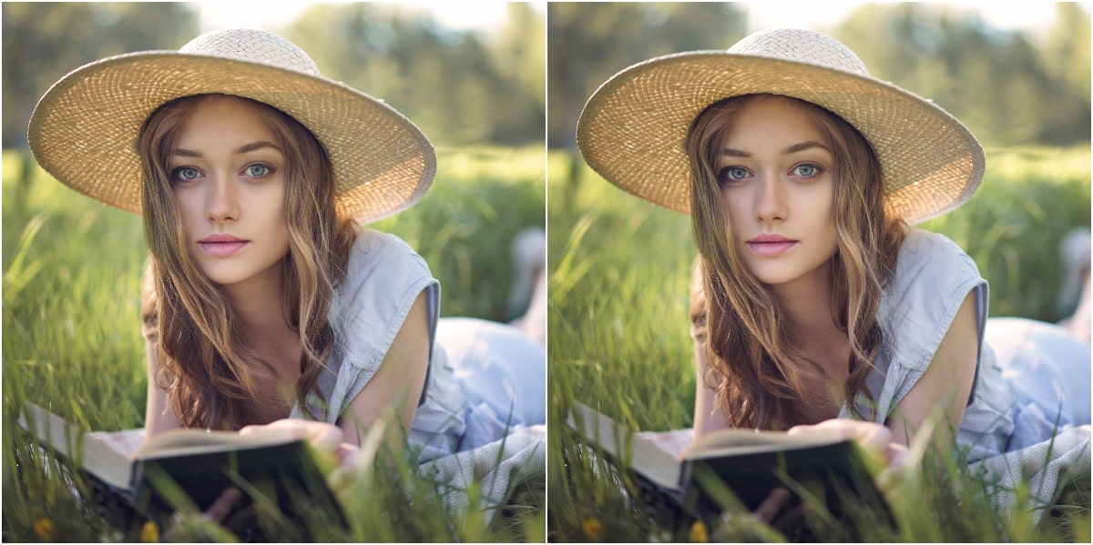poetry therapy double image of woman reading a book on the grass