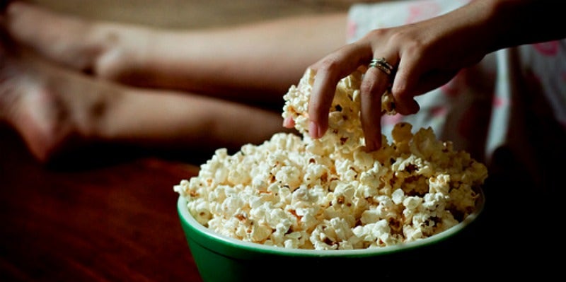 eating popcorn eating popcorn