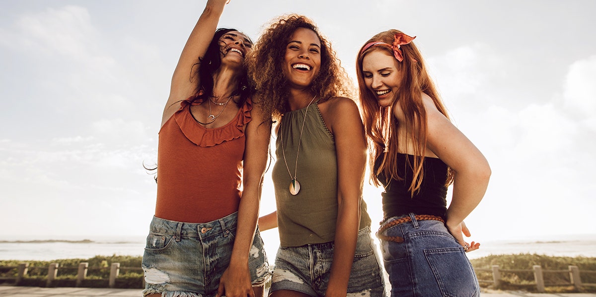 group of women hanging out together