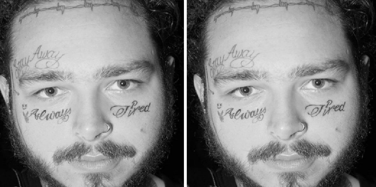 Rejaski 5 Sheets Large Post Malone Tattoos Temporary For Men Women Adults  Halloween Fake Post Malone Face Tattoos Prisoner Set Barbed Wire Rapper  Tattoo Sticker Inmate Party Accessories Makeup Kit  Amazoncomau