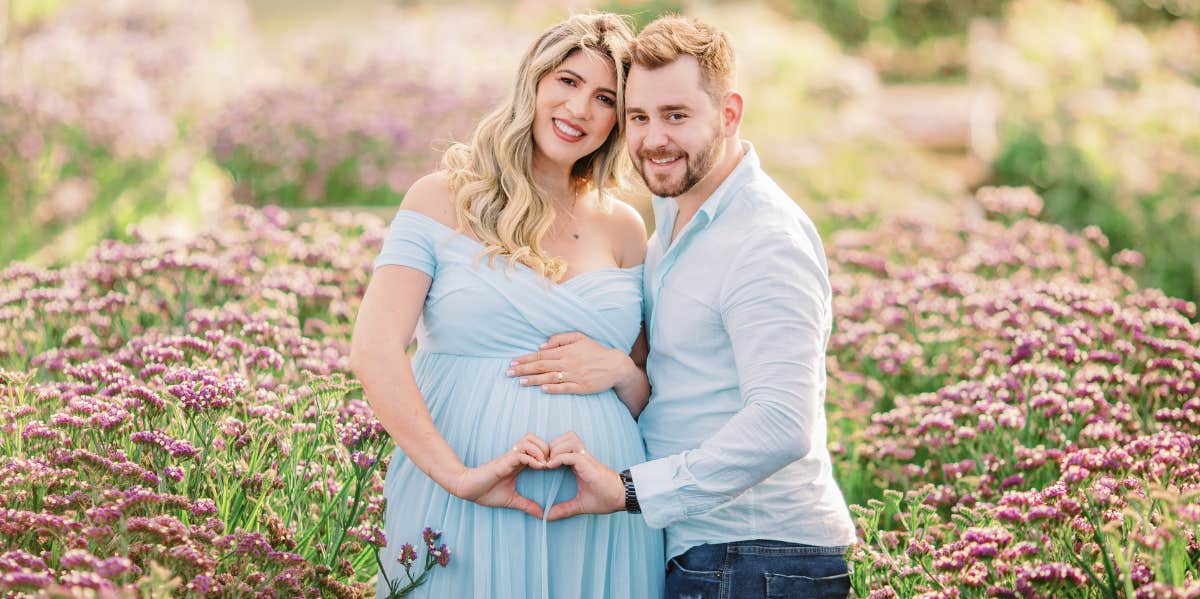 pregnant woman with partner pregnant woman with partner
