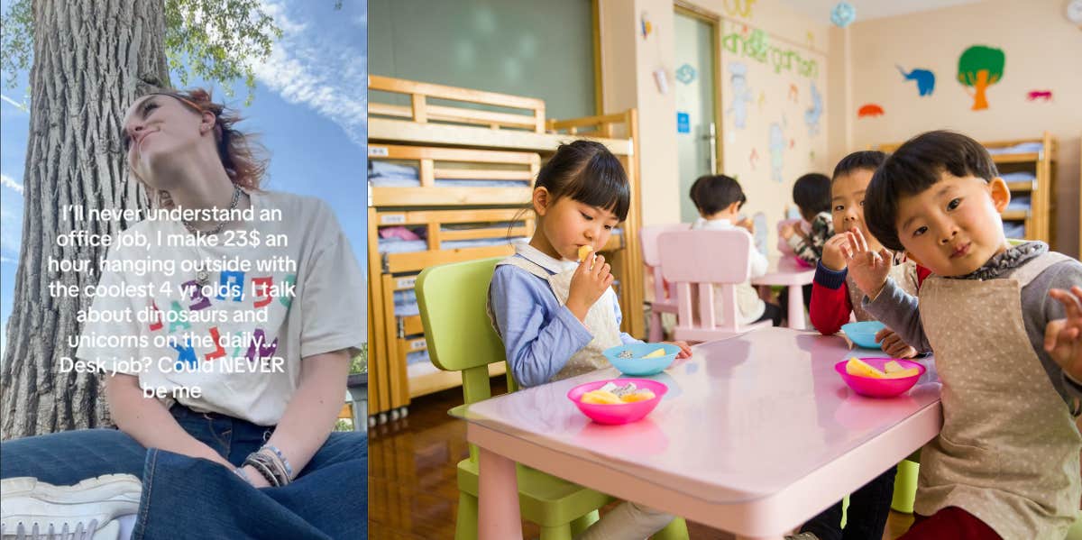 Preschool Teacher Criticizes Desk Jobs & Claims She Makes $23 An Hour 'Hanging Out With 4-Yr-Olds'— And It's The Least Relatable Thing Ever Brier Payson & preschool kids