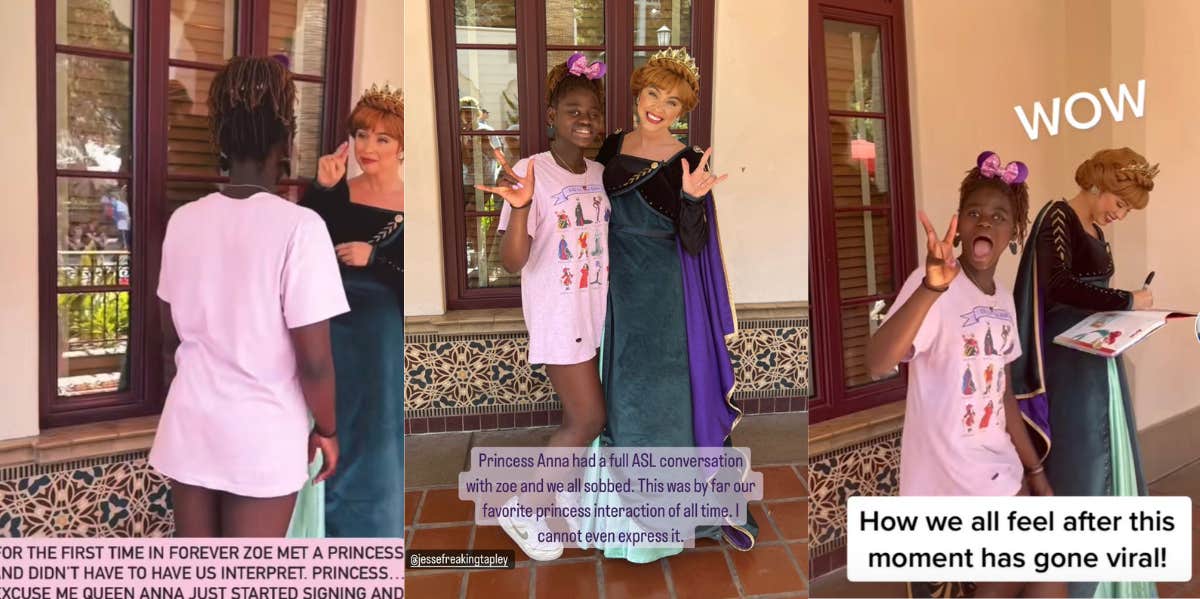 Princess Anna, Deaf Guest at Disneyland 