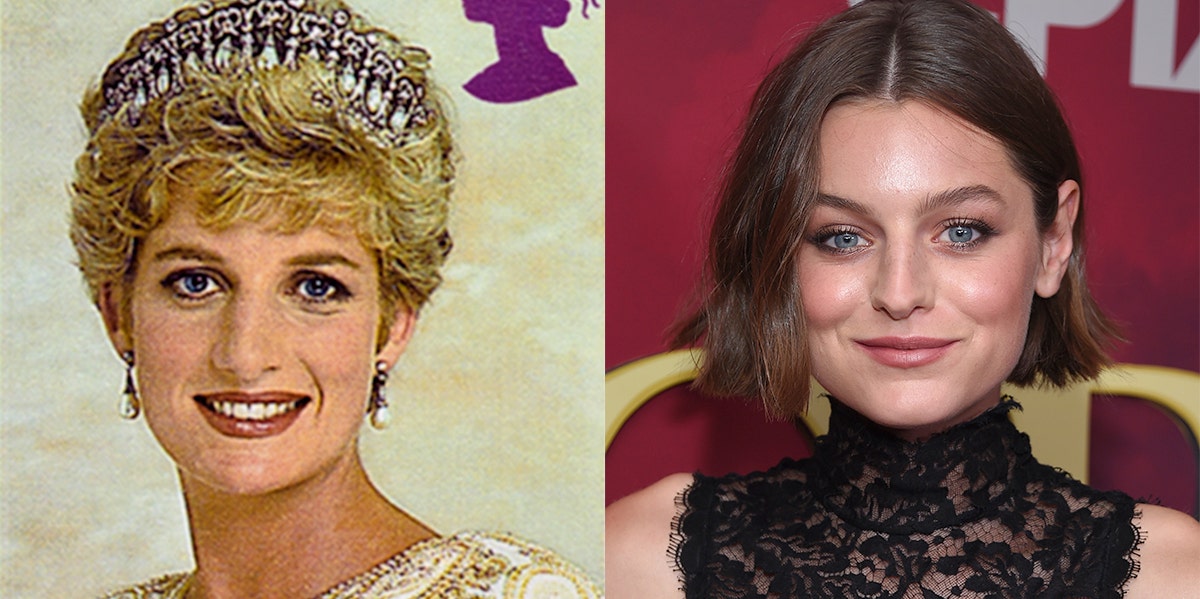 Princess Diana and Emma Corrin