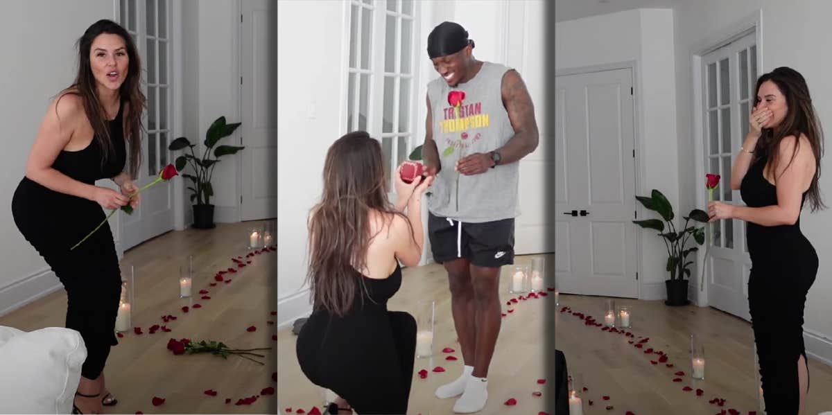 woman proposes to man