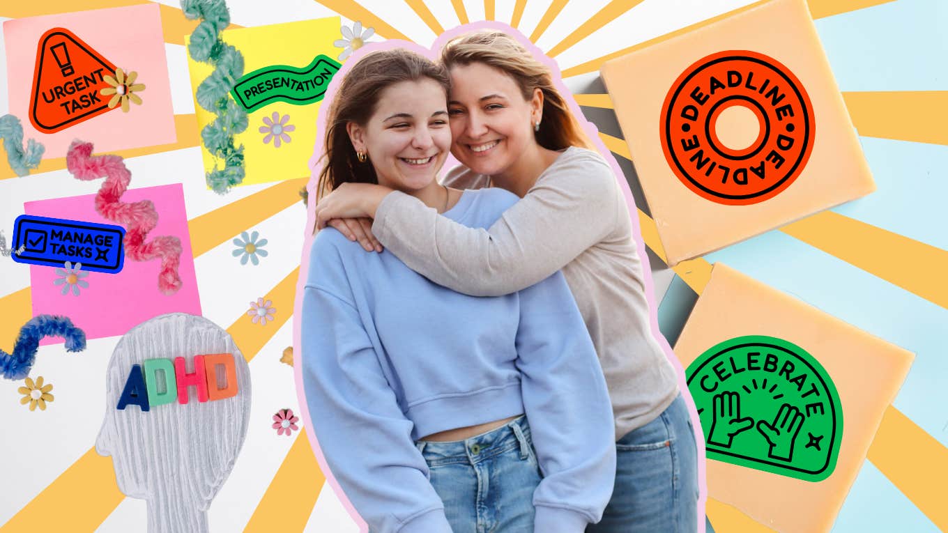 Proven Ways To Help Kids With ADHD Succeed In School mother helping teenager daughter through her adhd