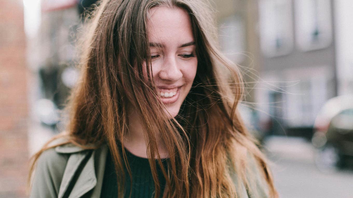 woman smiling