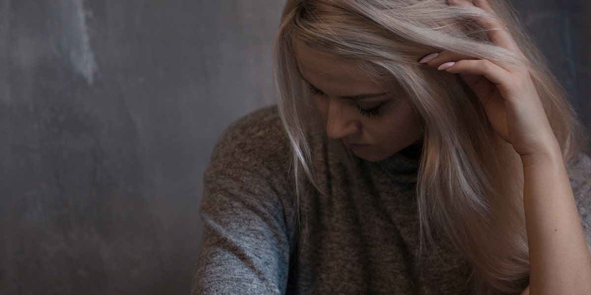 This Is PTSD. And This Is My Life. upset woman