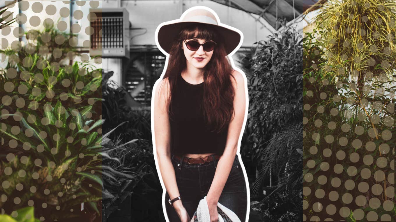 The Real Value Of "Values" Confident Woman wearing a hat and sunglasses
