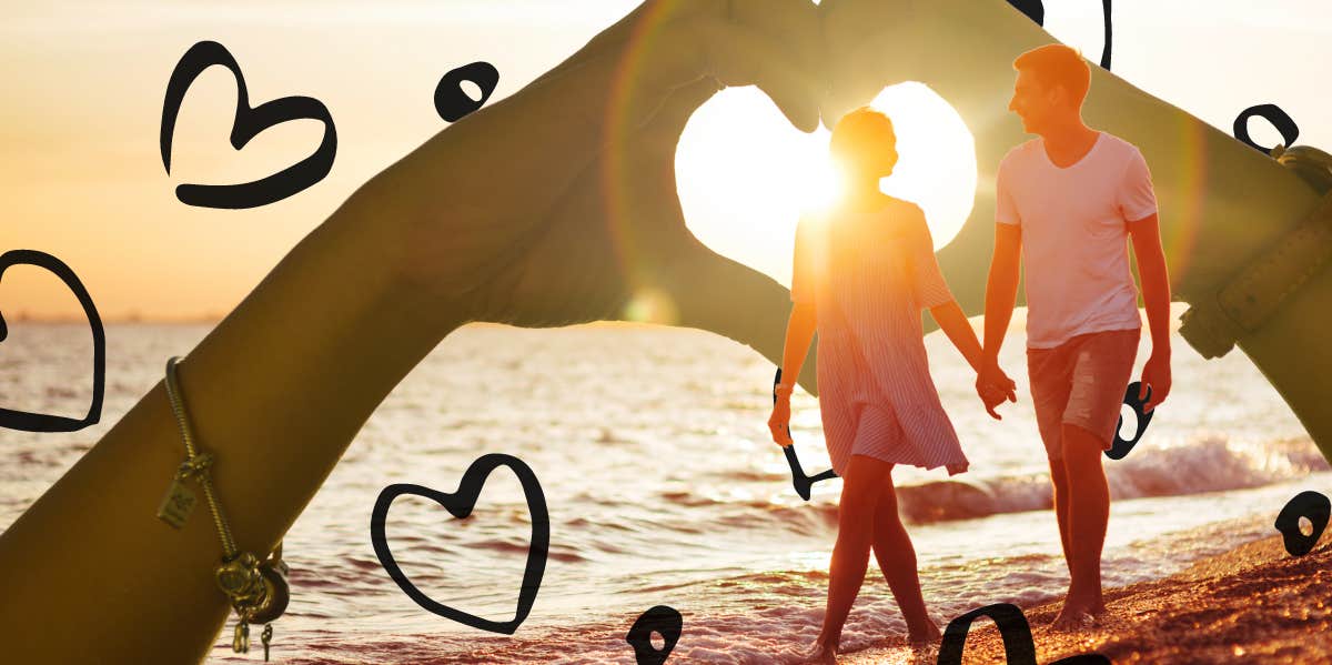 couple walking on the beach