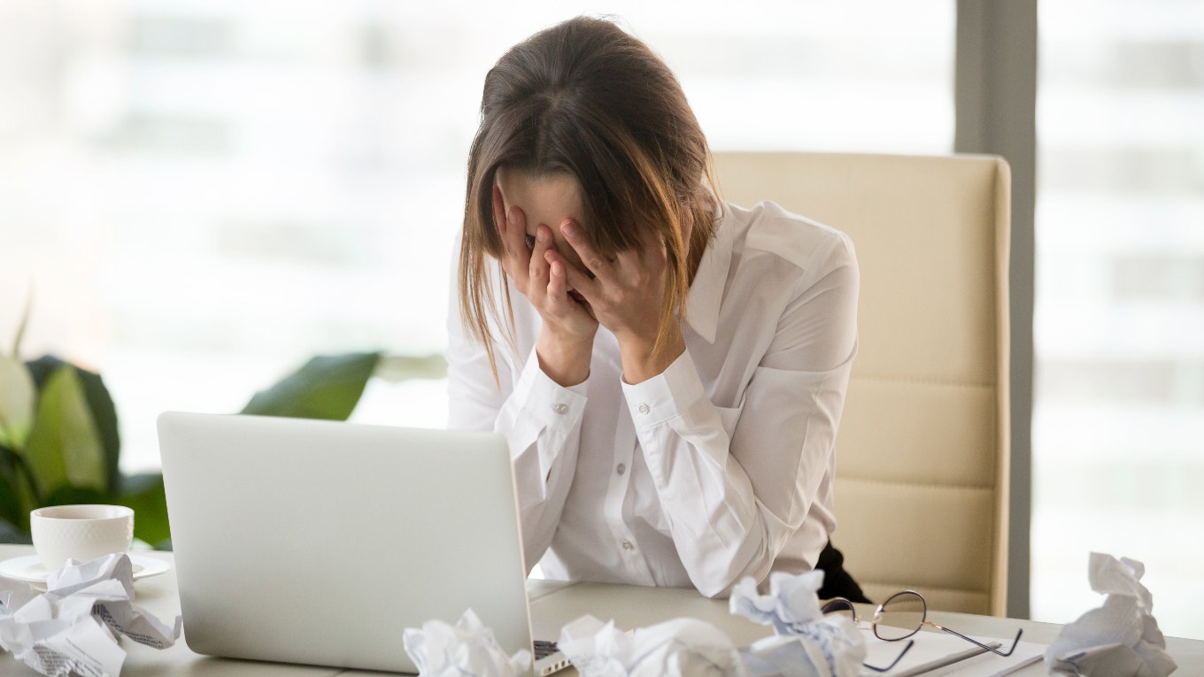 Stressed businesswoman 