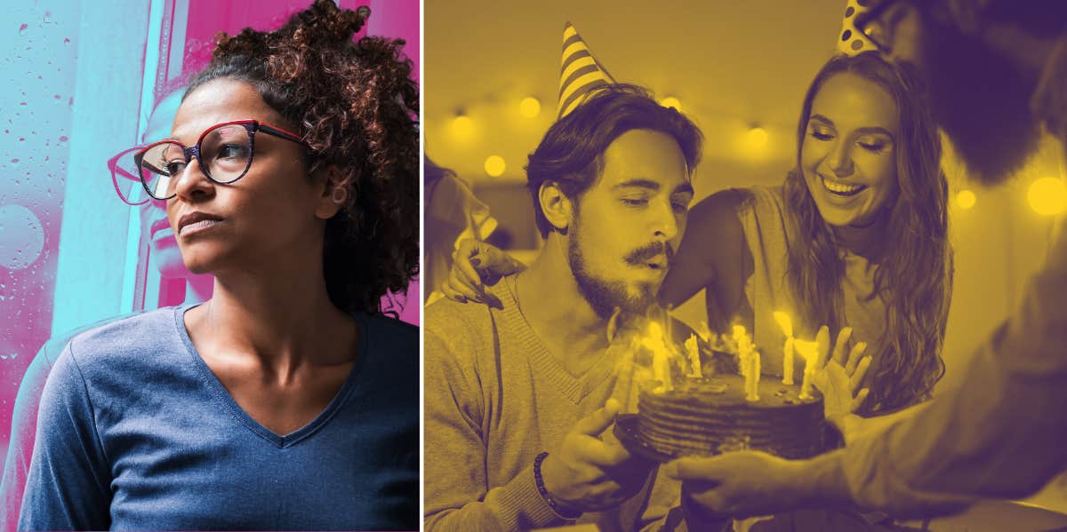 Dad Spends Birthday With Family Who Don't Accept His Wife Or Kids Sad Black wife and white man having a birthday party