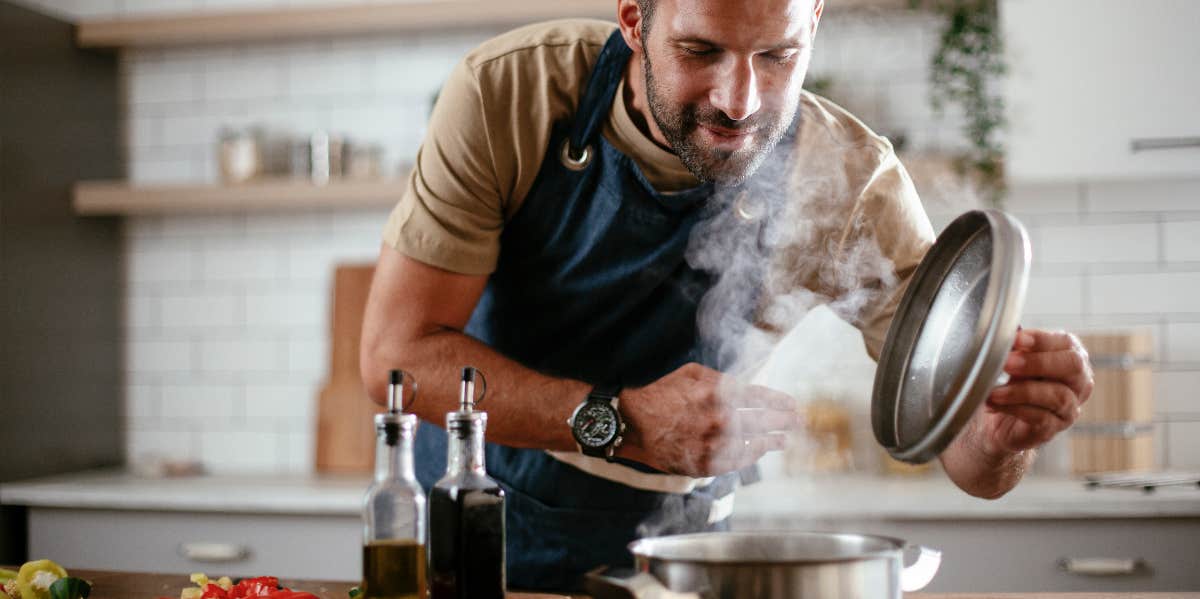 Man cooking