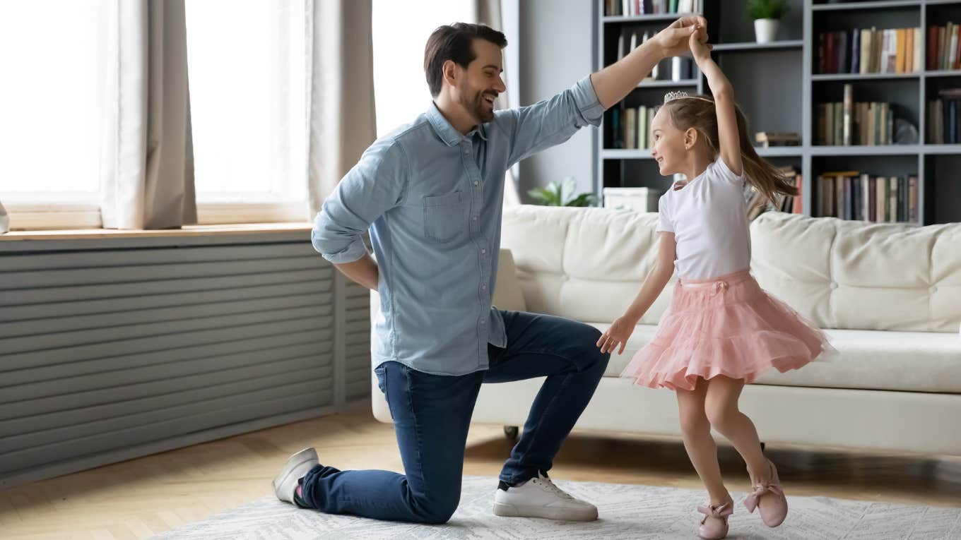 Dad and daughter on one of their daddy-daughter dates