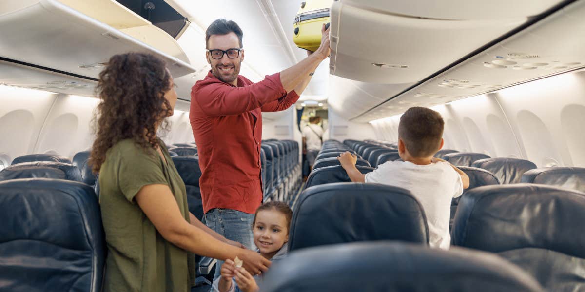 Couple on plane.