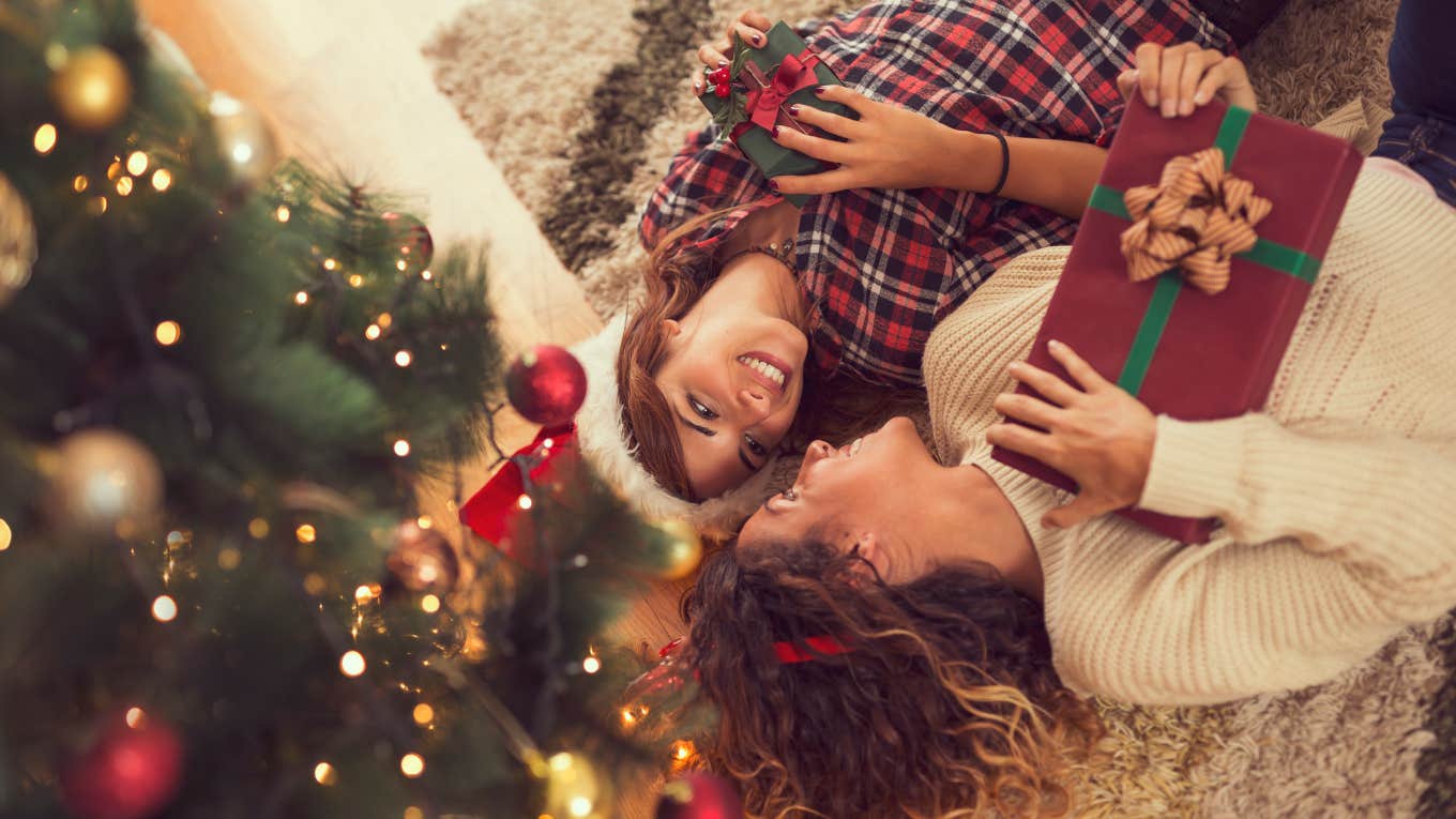 Their Meet Cute Almost Ended In A Fight — Now They're Celebrating Christmas Together couple at christmas