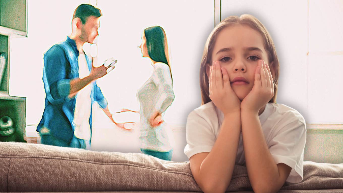 Mom Called Petty After Refusing To Cover For Her Ex When He Forgot Their Kid's Birthday parents fighting near their sad child