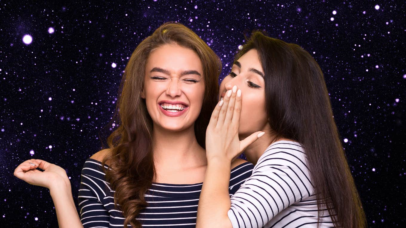 3 Zodiac Signs Regret Telling A Secret On October 28, 2023 woman telling someone a secret