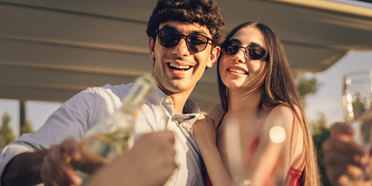 couple at a party