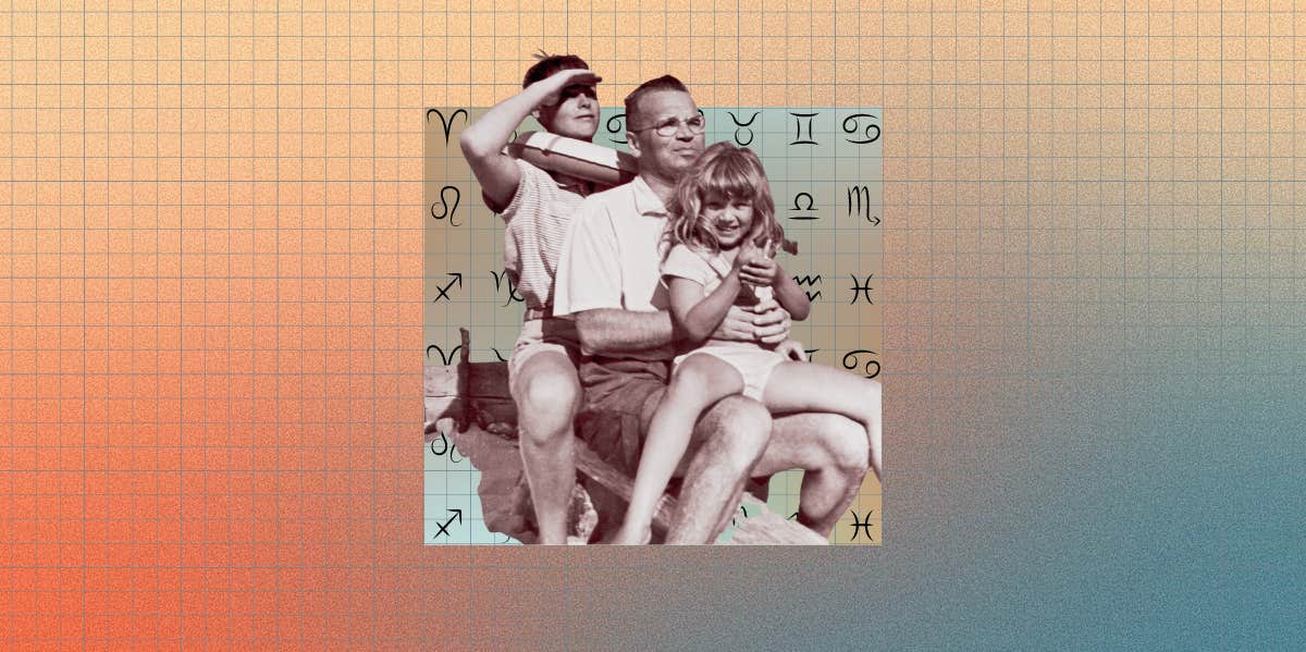 Your Relationship With Your Father, According To Astrology kids with dad and zodiac signs