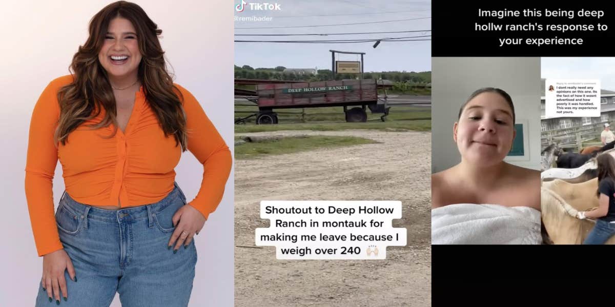 Remi Bader Calls Out Ranch Employee For Saying She's Too 'Fat' To Ride Horses Remi Bader, Tiktok video about Deep Hollow Ranch